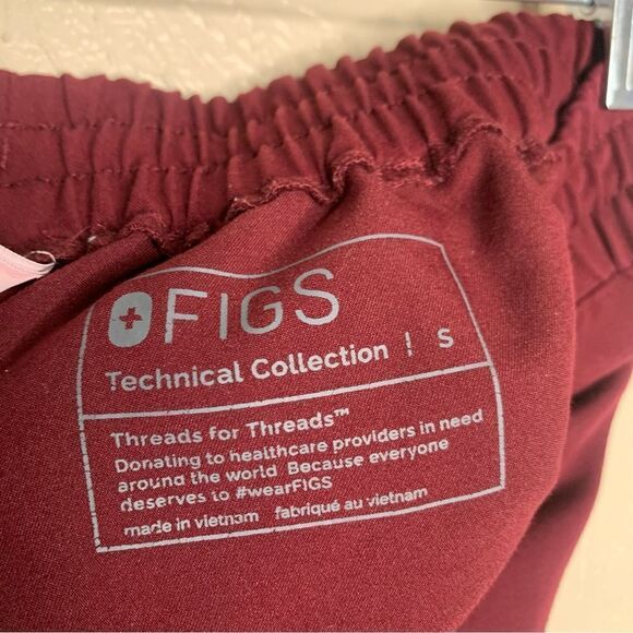 Figs straight leg pants burgundy - Picture 4 of 8
